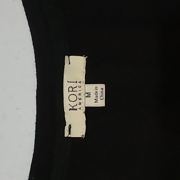 Kori black long-sleeved top with hearts & lightning bolts size Medium - Picture 4 of 6